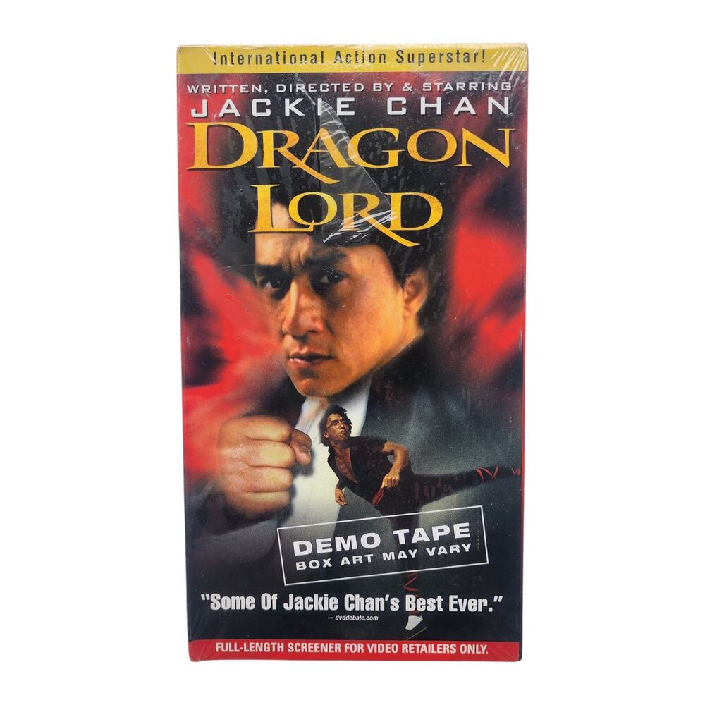 Jackie Chan Dragon Lord VHS Demo Tape Sealed Full-Length Screener Promo Copy